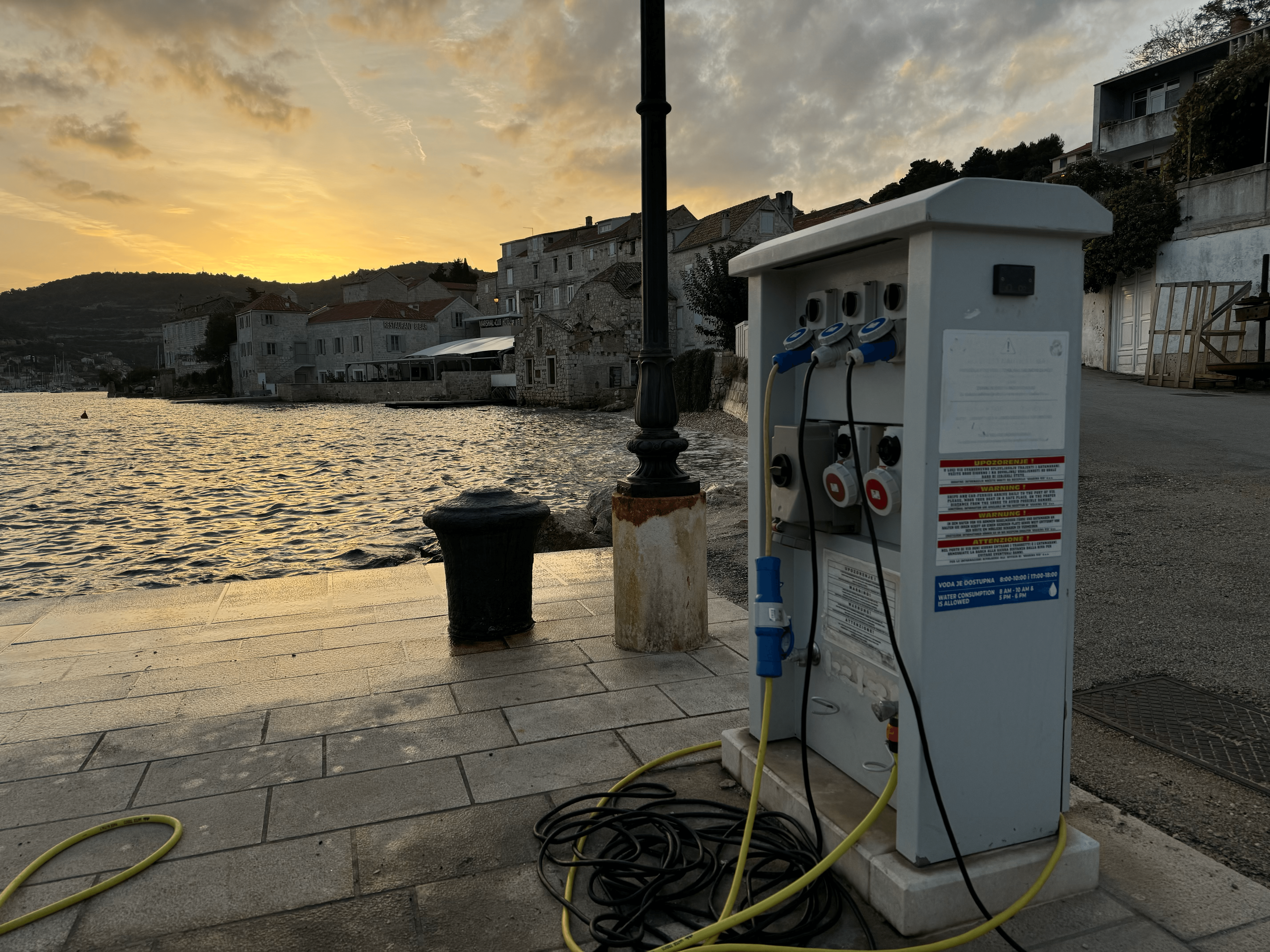 Water station in marina