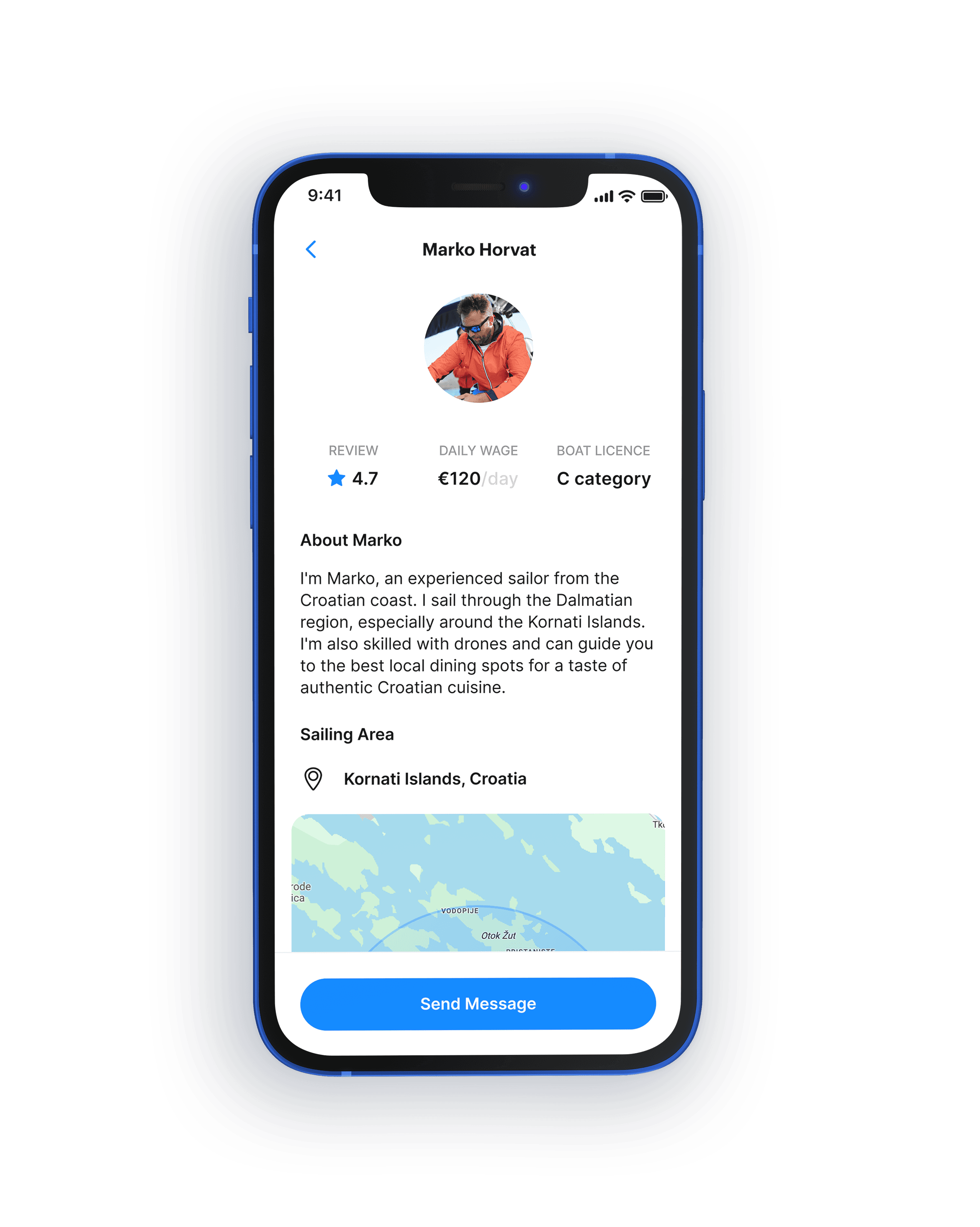 SailCrew skipper profile